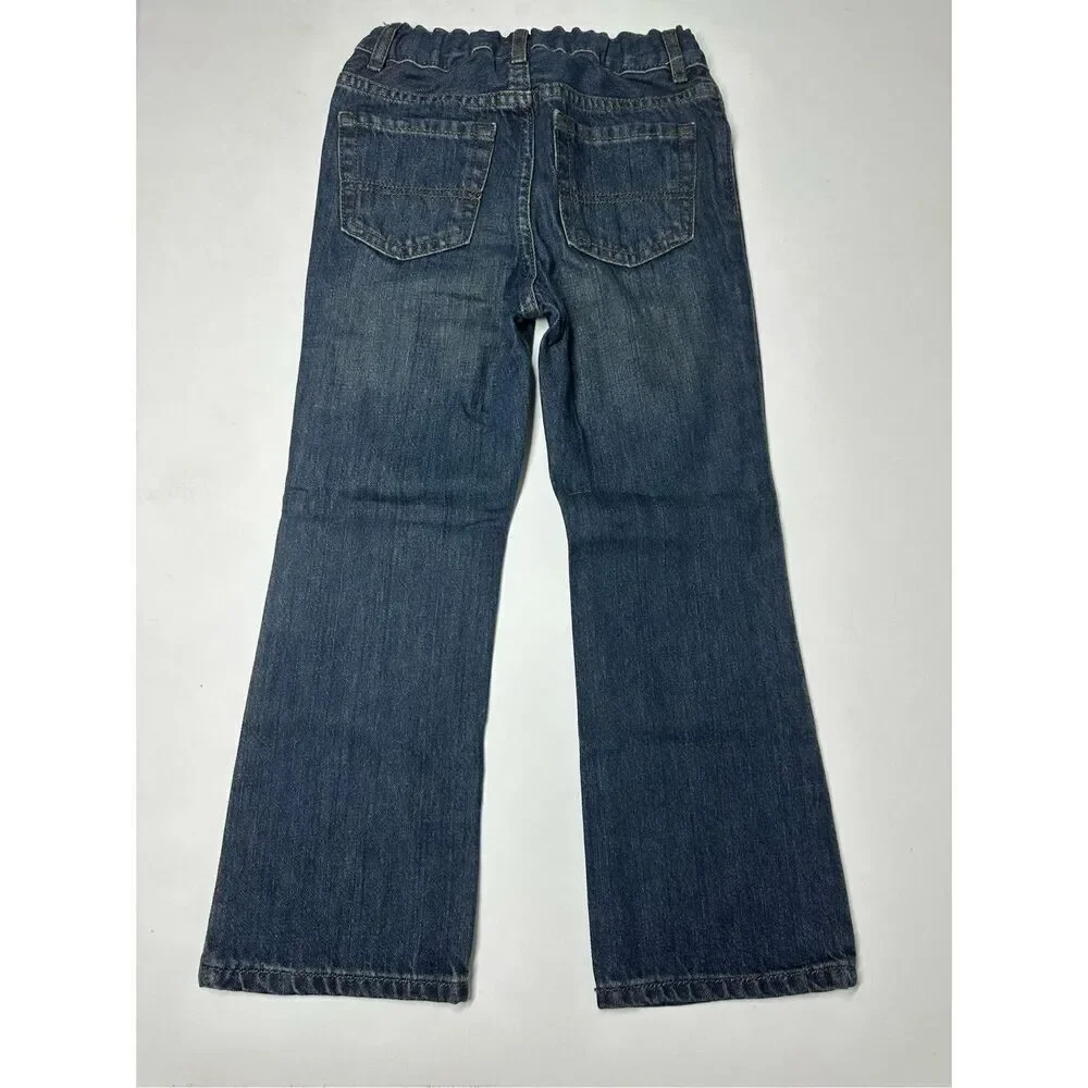 NWT The Children's Place Bootcut Jeans Boys Size 5T Dark Blue Adjustable Waist